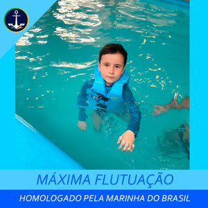 Colete Salva Vidas Infantil Homologado Nylon Fun