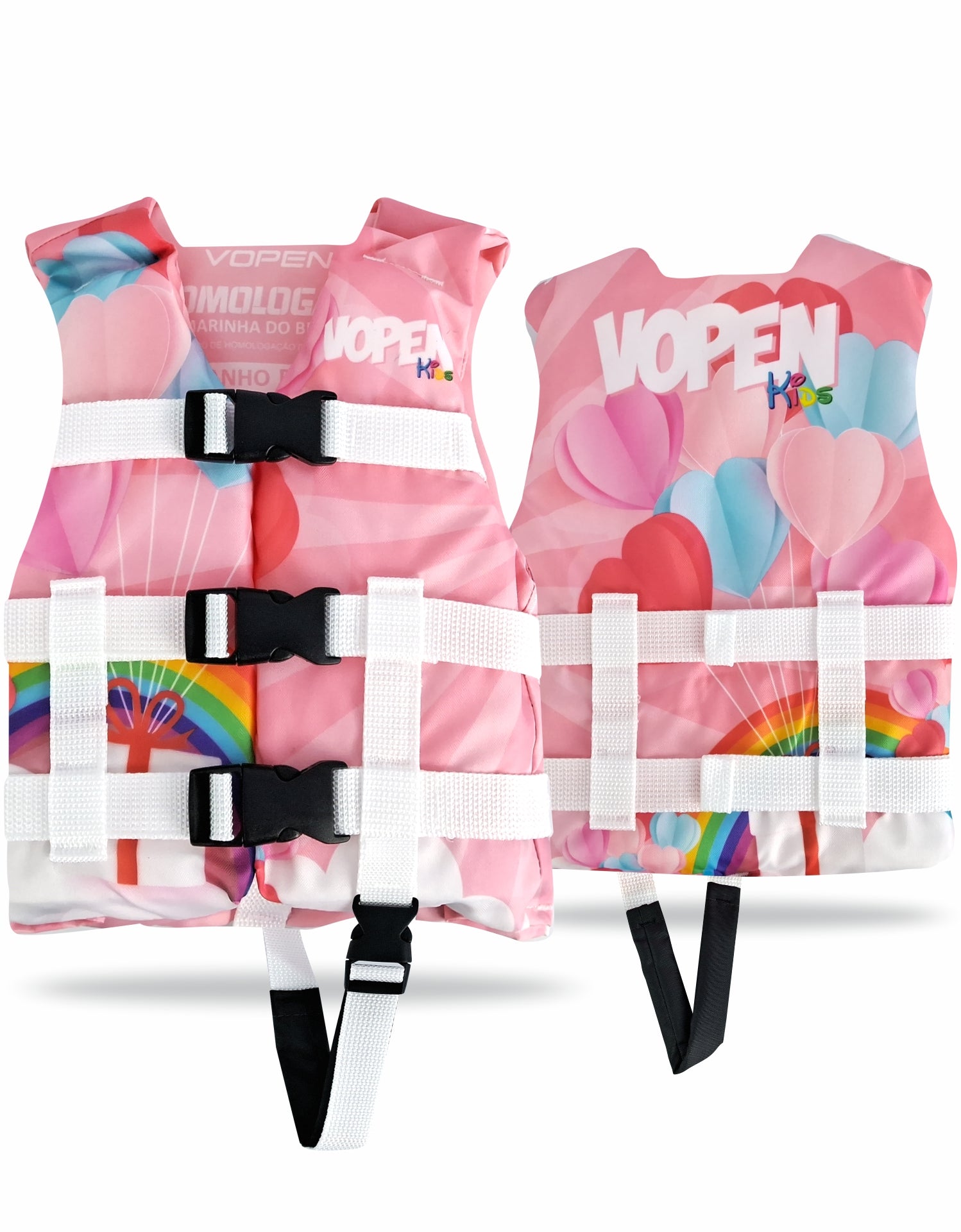 Colete Salva Vidas Infantil Homologado Nylon Fun