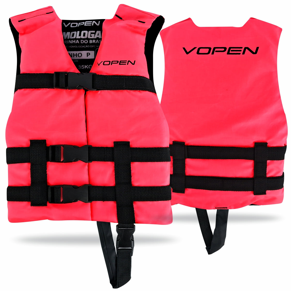 Colete Salva Vidas Infantil Homologado Nylon Colors