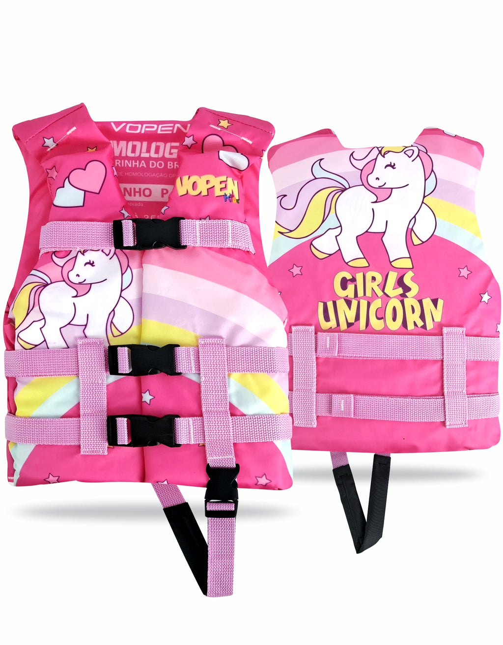 Colete Salva Vidas Infantil Homologado Nylon Fun