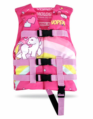 Colete Salva Vidas Infantil Homologado Nylon Fun
