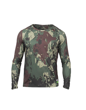Camisa UV Masculina com Proteção Solar Manga Longa Army