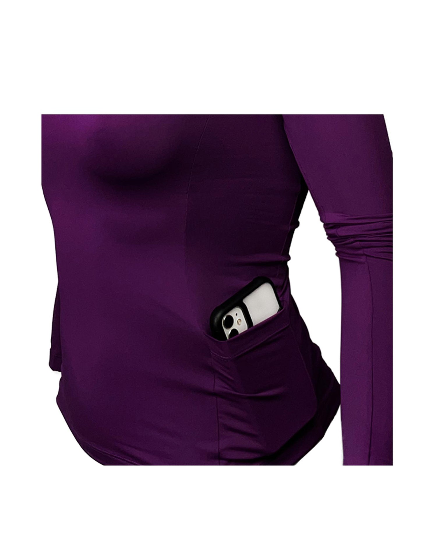 Camisa Feminina Ciclismo Manga Longa FPU50+ Bolsos na Laterais