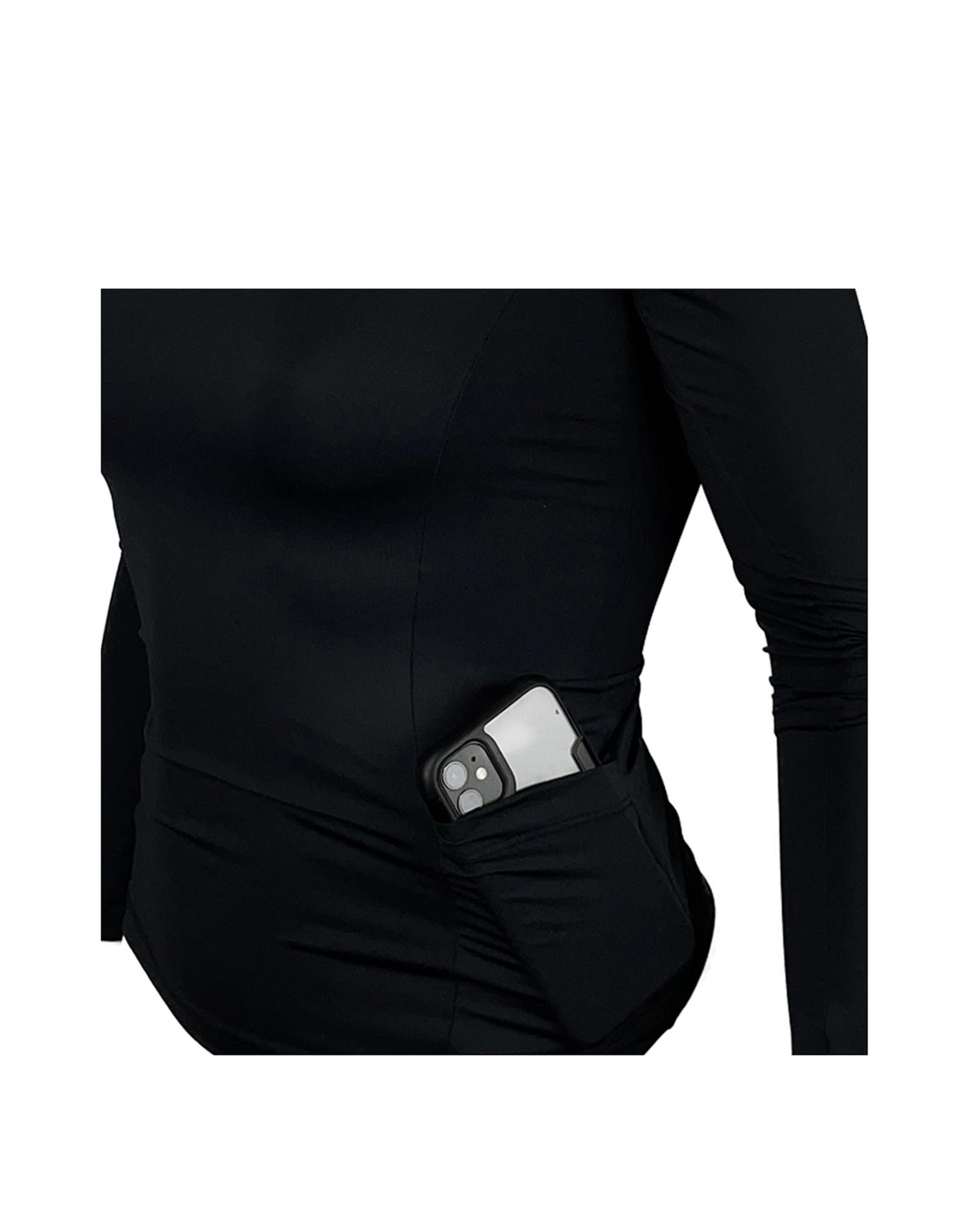 Camisa Feminina Ciclismo Manga Longa FPU50+ Bolsos na Laterais
