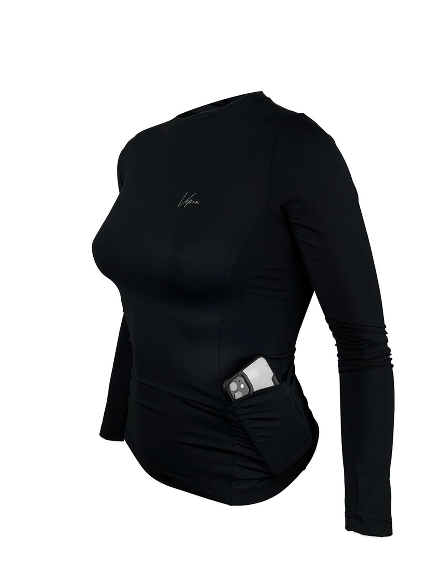 Camisa Feminina Ciclismo Manga Longa FPU50+ Bolsos na Laterais