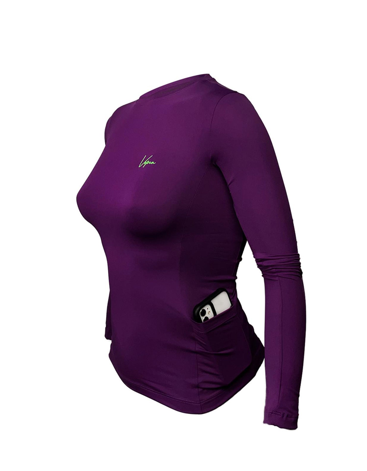 Camisa Feminina Ciclismo Manga Longa FPU50 Bolsos na Laterais