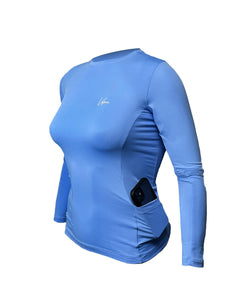 Camisa Feminina Ciclismo Manga Longa FPU50+ Bolsos na Laterais