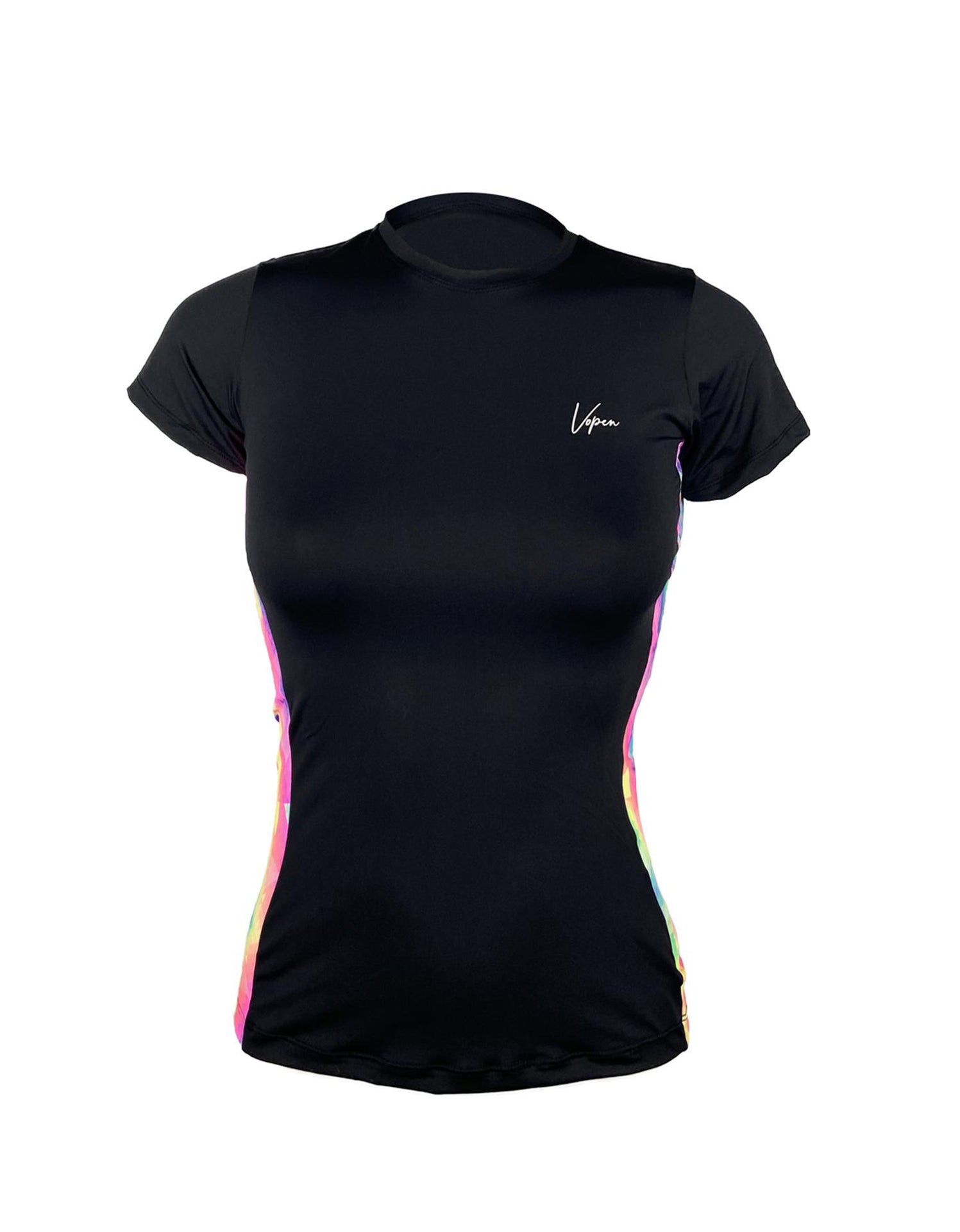 Camisa Feminina Ciclismo Manga Curta FPU50 Bolsos nas Costas Tie